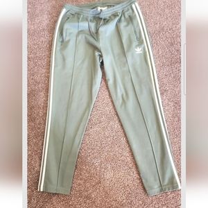 ADIDAS ORIGINALS BECKENBAUER TRACKSUIT PANTS ASH TRACE GREEN WHITE  SIZE XL NICE